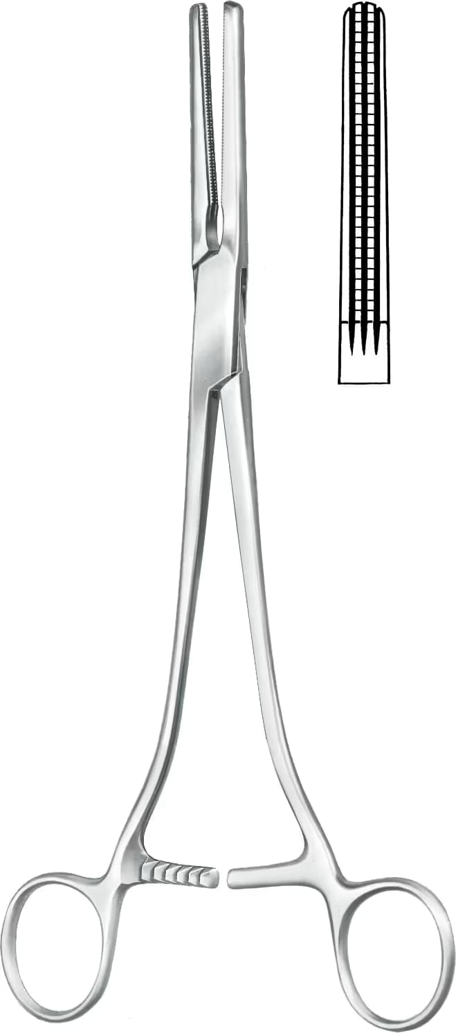 ATRAVMATİK HİSTEROKTOMİ KLEMP HEANEY 20,5CM EĞRİ