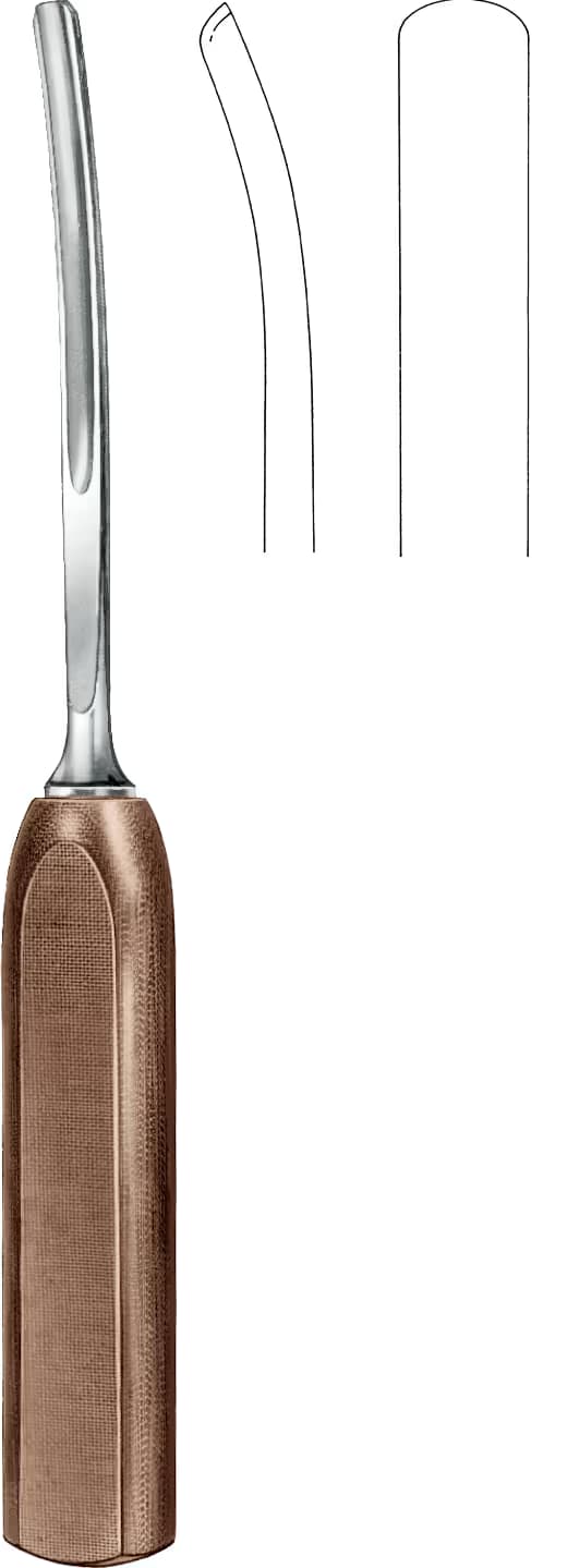 GOUGE HP SAP 25cm 10mm EĞRİ