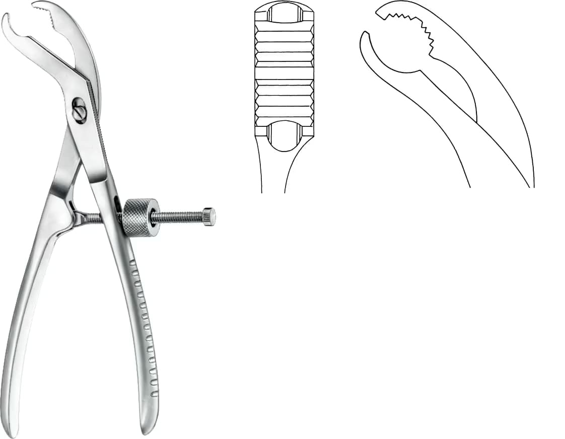 KEMİK KLEMPİ MERKEZ VİDALI 15CM 3MM