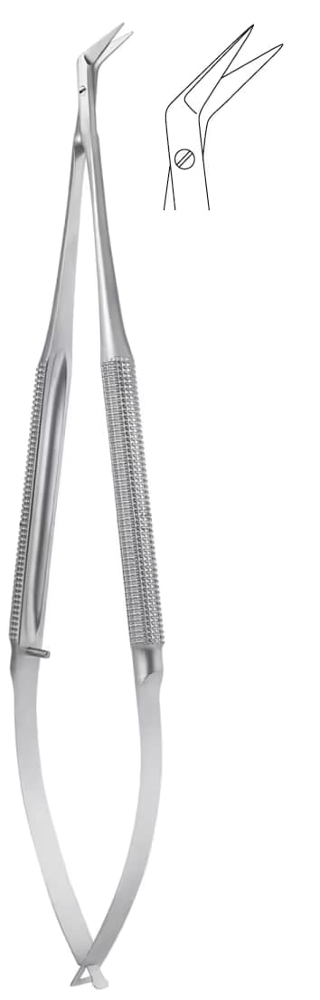 MİKRO MAKAS 23cm 45DERECE YUVARLAK SAP