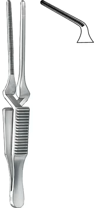 ATRAVMATİK BULLDOG KLEMP DEBAKEY DIETRICH 46mm 14mm EĞRİ