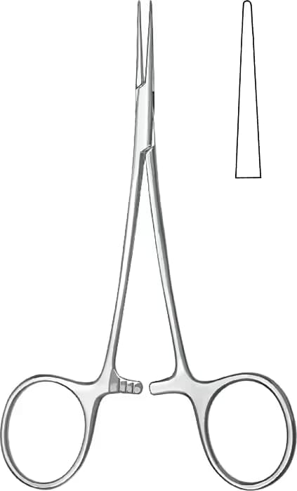 HEMOSTATİK KLEMP DİŞSİZ DÜZ AĞIZ 12,5CM