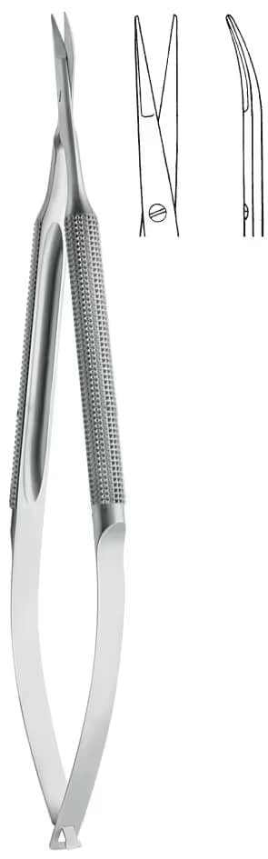 MİKRO MAKAS YUVARLAK SAP 14MM AĞIZ S/S 15CM EĞRİ