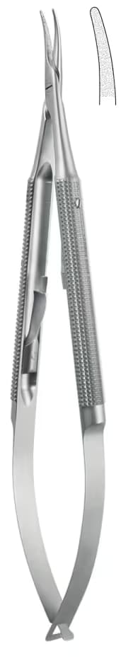 Portegü Mikro kilitsiz yuvarlak sap 1,2mm 18cm eğri elmas püskürtme