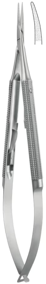 Portegü Mikro kilitli yuvarlak sap 0,80mm 18cm eğri elmas püskürtme
