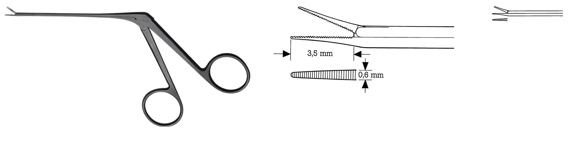 ALLIGATOR FORSEPS HARTMANN 4MM 8CM DÜZ