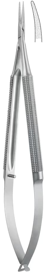Portegü Mikro kilitsiz yuvarlak sap 0,80mm 18cm eğri elmas püskürtme