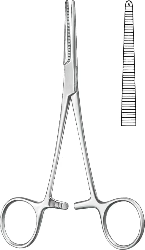 HEMOSTATİK KLEMP CRILE 1X2 DISLI 14CM DUZ