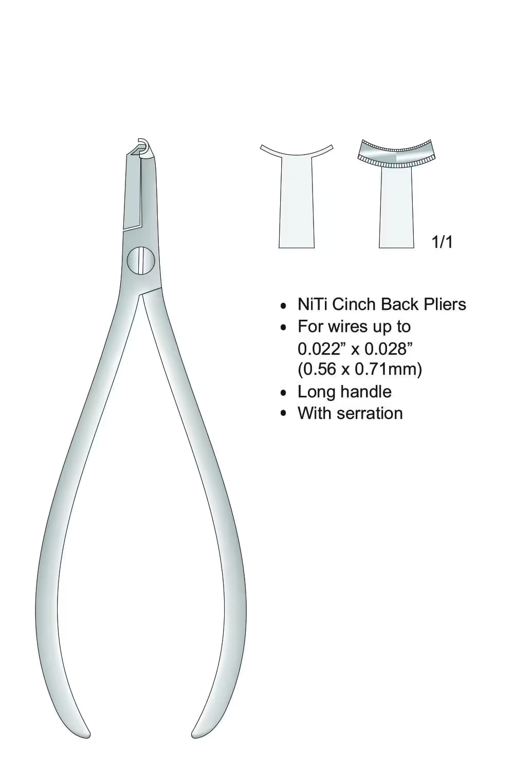 Distal Cinch Arka Pensesi 140Mm(Uzun Sap)(Tırtıklı)