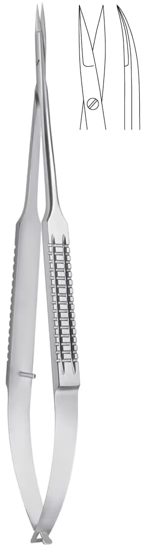 MİKRO MAKAS DÜZ SAP 21cm EĞRİ