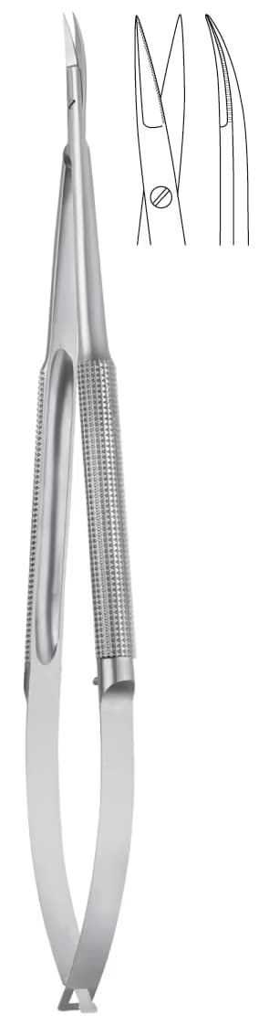 MİKRO MAKAS 18cm S/S EĞRİ