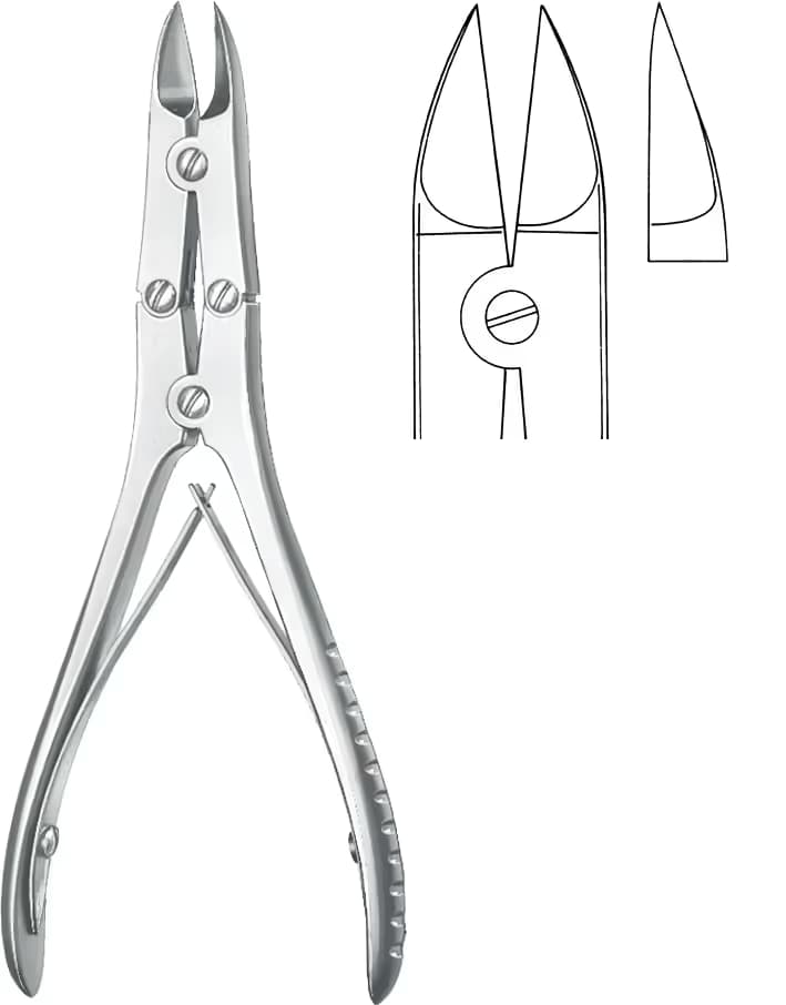 KEMİK KESME KLEMPİ BOEHLER 15cm EĞRİ