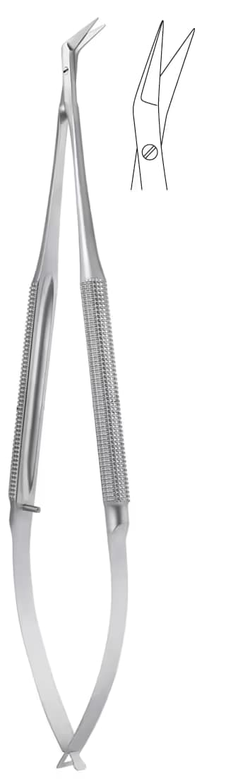MİKRO MAKAS 23cm 25DERECE YUVARLAK SAP