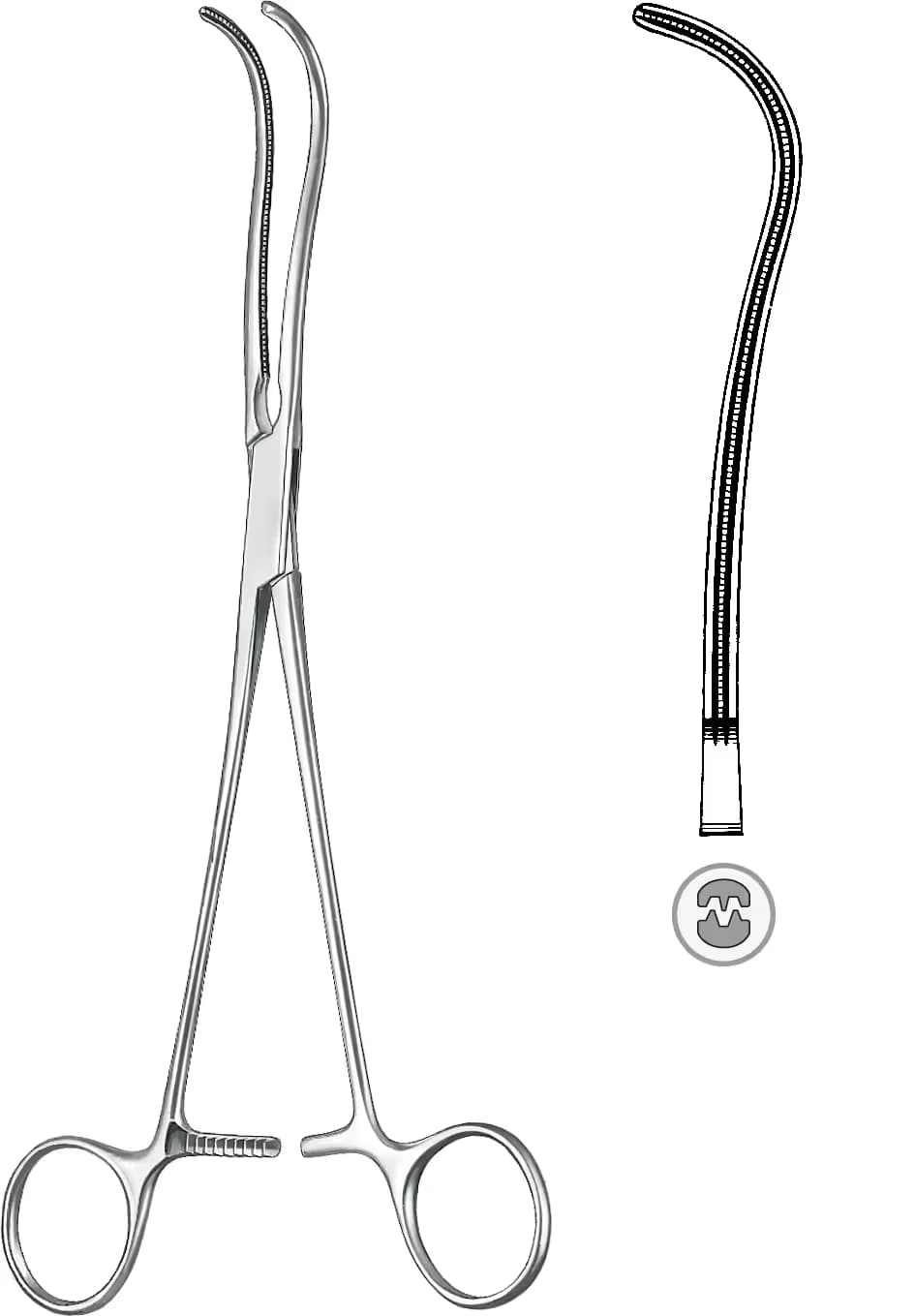 ATRAVMATIK KLEMP DEBAKEY 19CM 77MM