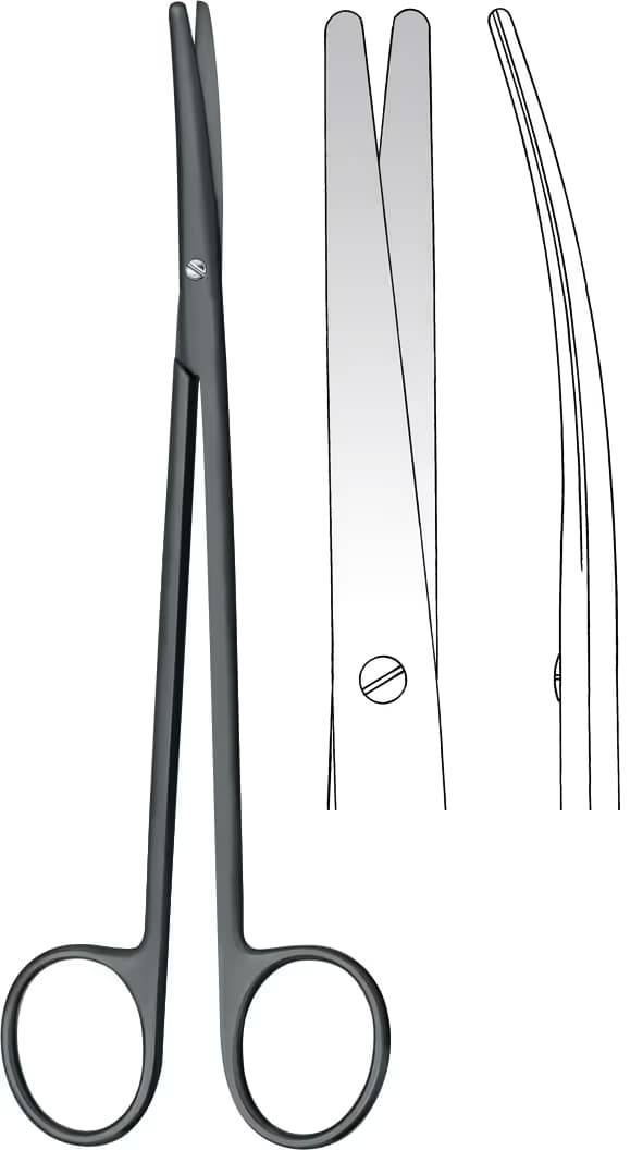 TC SERAMİK MAKAS METZENBAUM 25cm EĞRİ