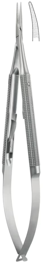 Portegü Mikro kilitli yuvarlak sap 0,80mm 15cm eğri elmas püskürtme