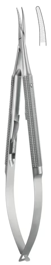 Portegü Mikro kilitli yuvarlak sap 1,2mm 23cm eğri elmas püskürtme