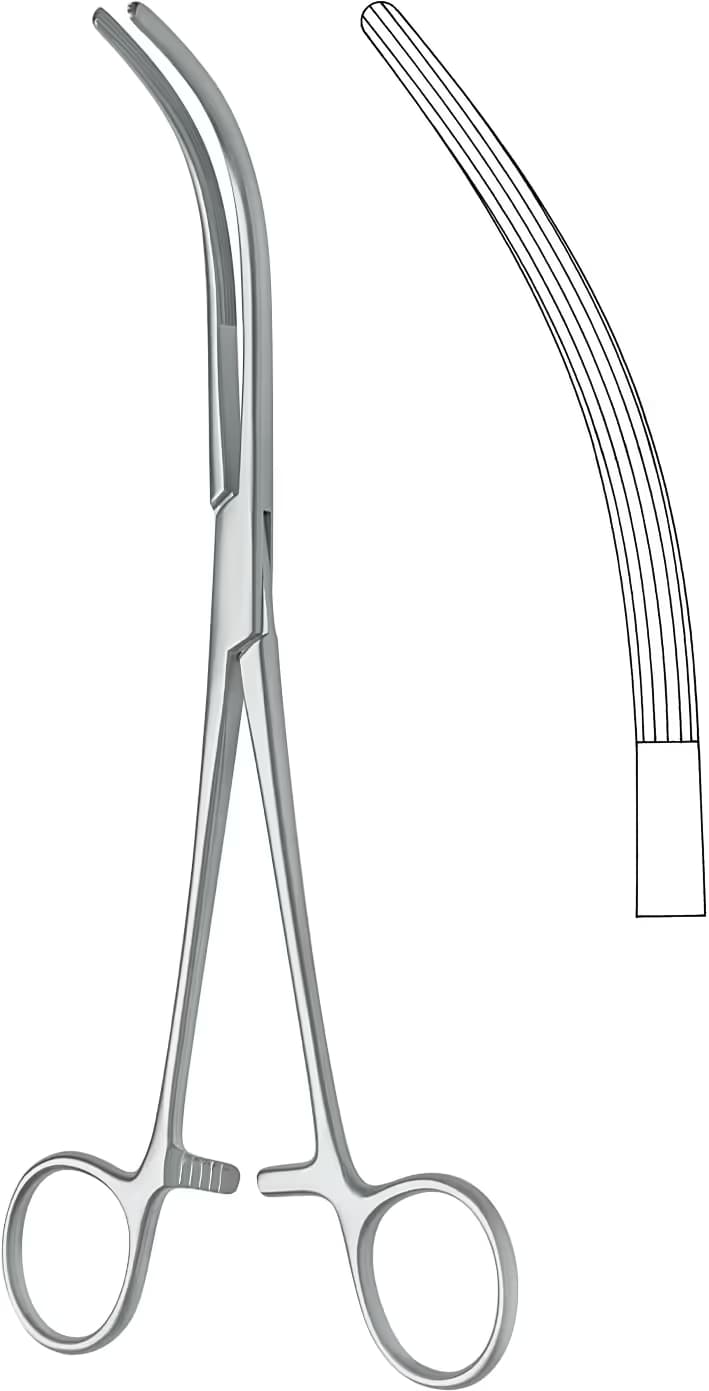 HEMOSTATİK KLEMP CRAFOORD-SELLORS EGRI 24CM