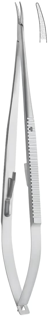 TC Portegü Mikro kilitli düz sap 0,80mm 23cm eğri