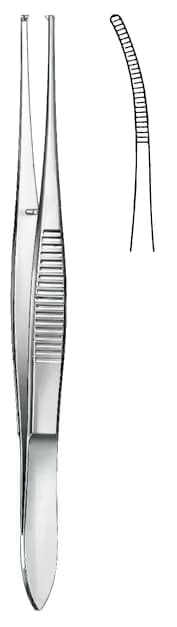 GRAEFE penset dişsiz 10cm hafif eğri