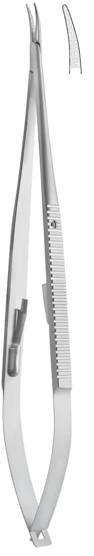 TC Portegü Mikro kilitli düz sap 0,80mm 15cm eğri