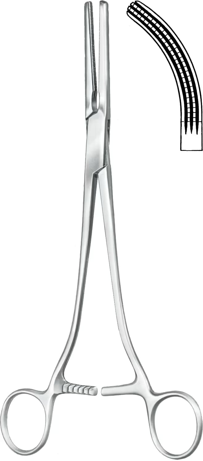 ATRAVMATİK HİSTEROKTOMİ KLEMP HEANEY 22CM EĞRİ