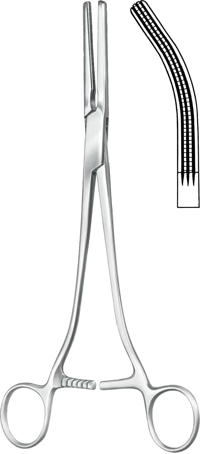 ATRAVMATİK HİSTEROKTOMİ KLEMP WERTHEIM 24CM EĞRİ