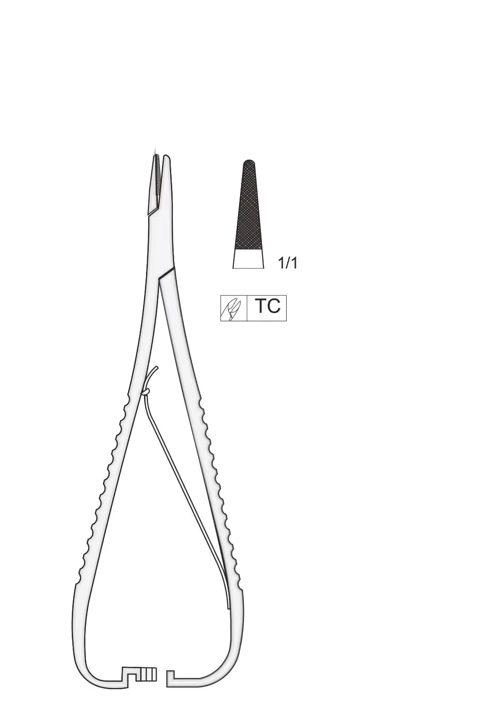 Tc Mathieu İğne Tutucu 170Mm