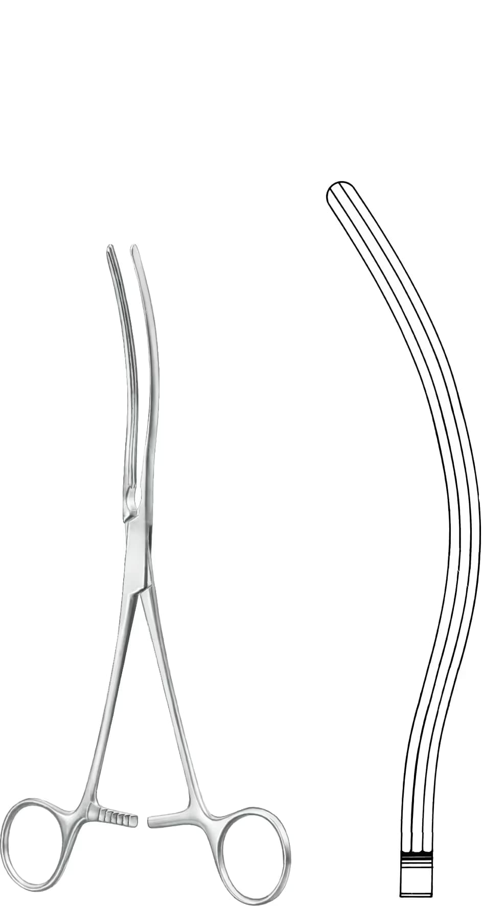 BARSAK KLEMPİ KOCHER 25cm EĞRİ