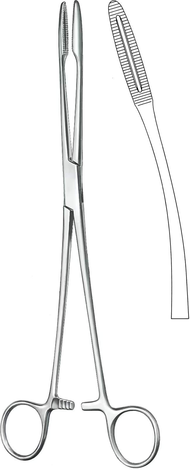 SPANÇ VE TEMİZLİK KLEMPİ GROSS MAIER 18cm EĞRİ