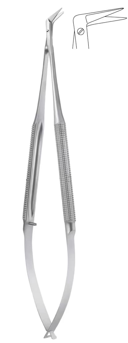 MİKRO MAKAS 16,5cm 90DERECE YUVARLAK SAP