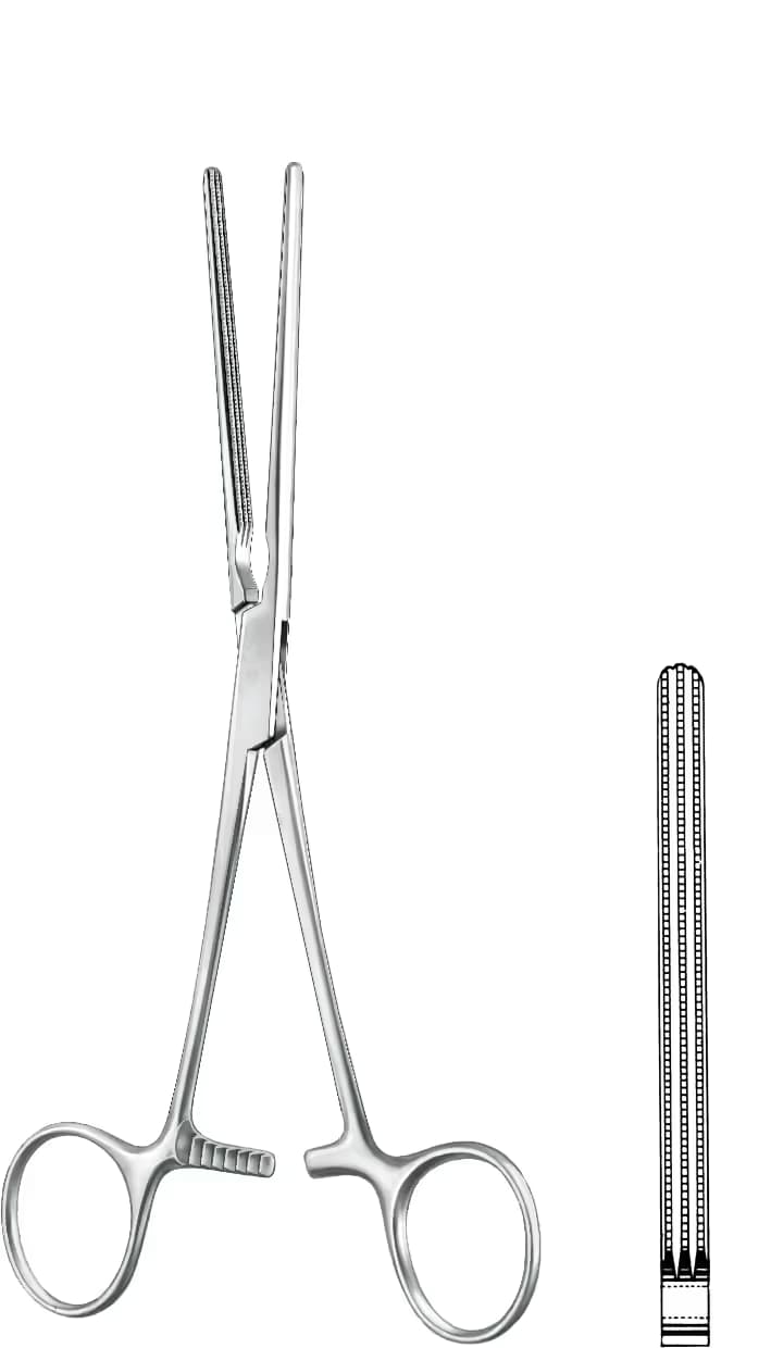 ATRAVMATİK BARSAK KLEMPİ BABY KOCHER 13CM DÜZ