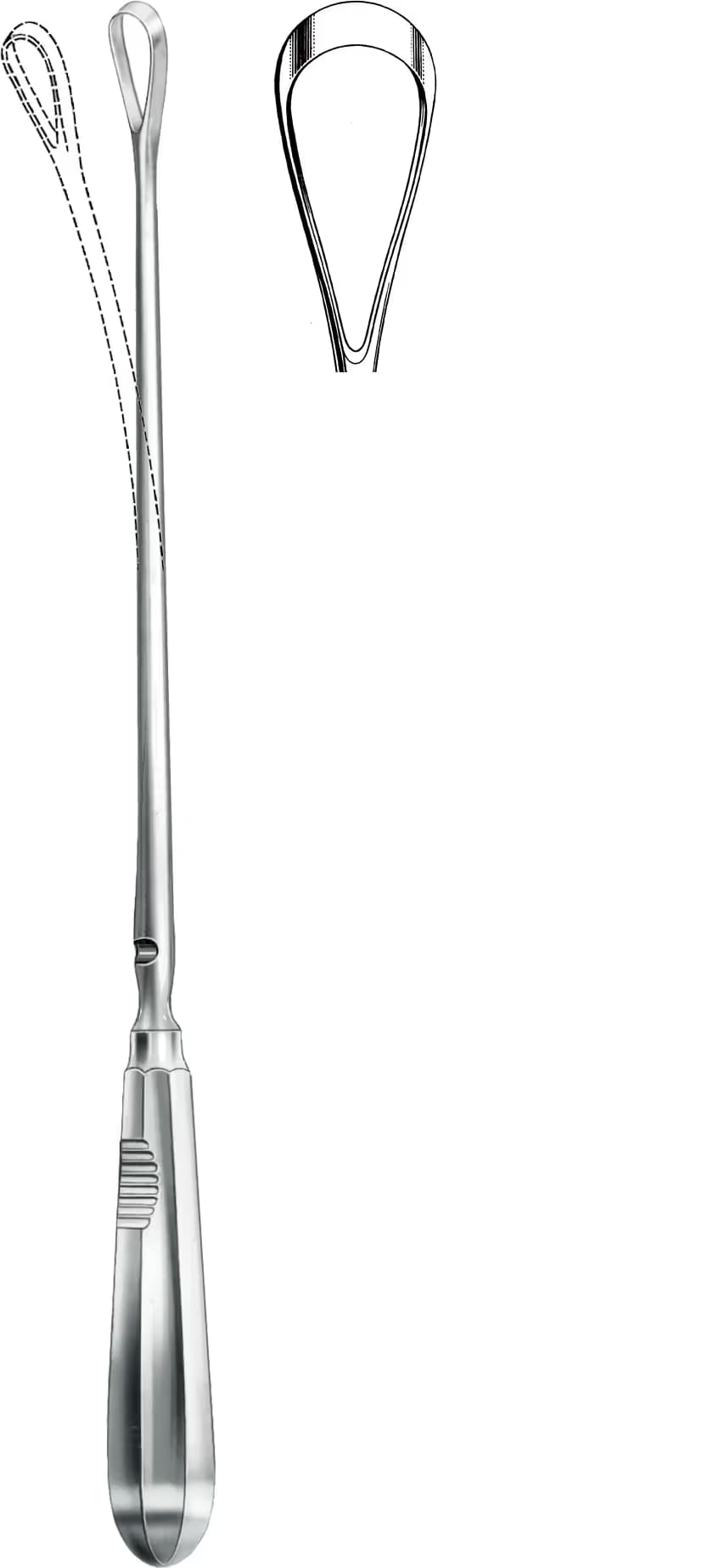 UTERINE KÜRET RECAIMER 30CM KESKİN BÜKÜLEBİLİR 16,5MM