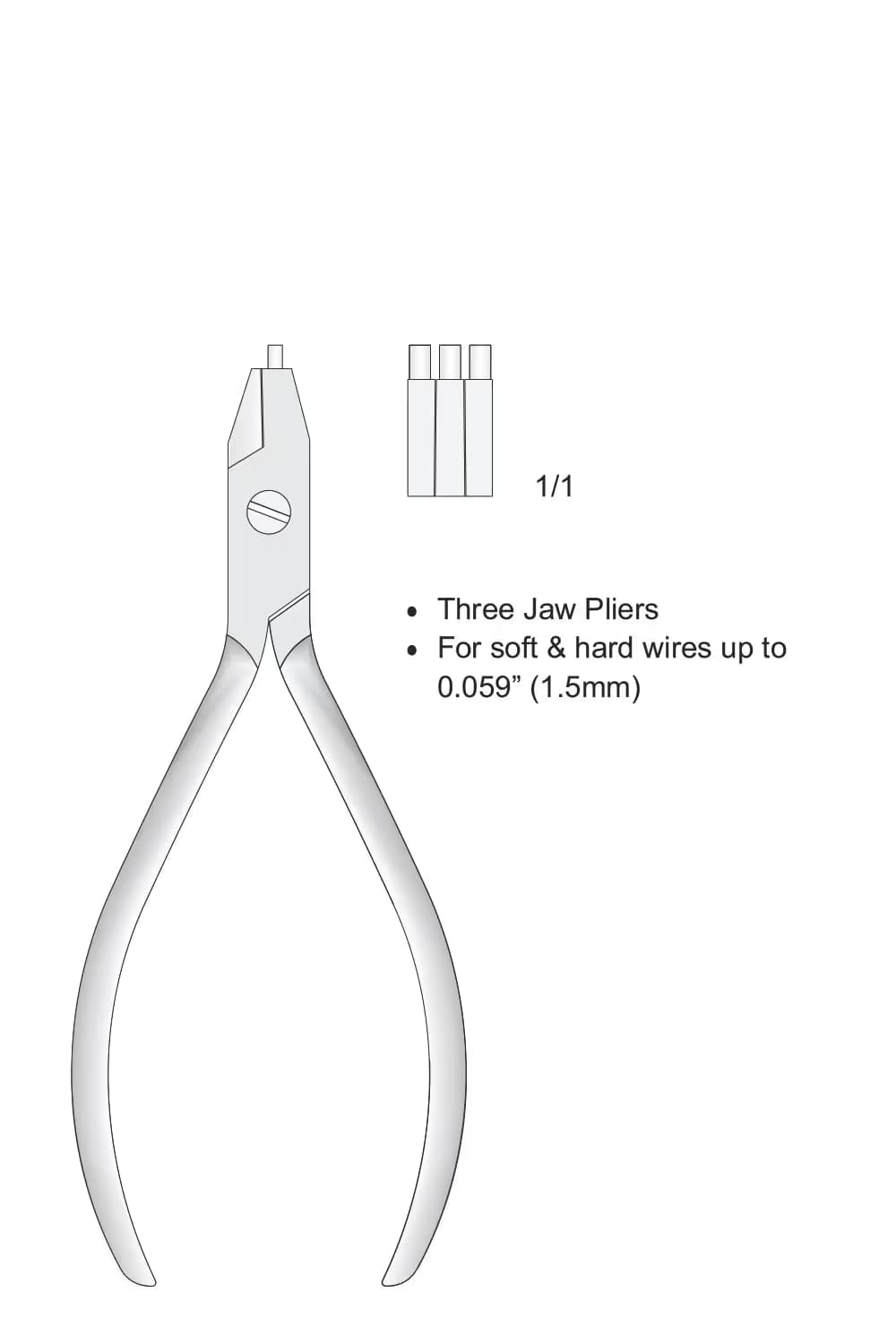 Üç Ağızlı Pense 130Mm