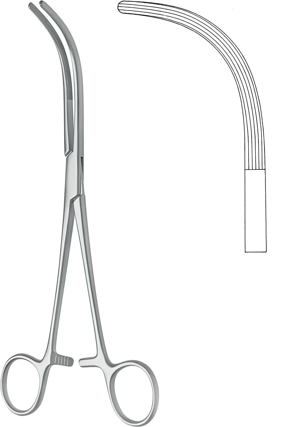 HEMOSTATİK KLEMP CRAFOORD-SELLORS EGRI 24CM