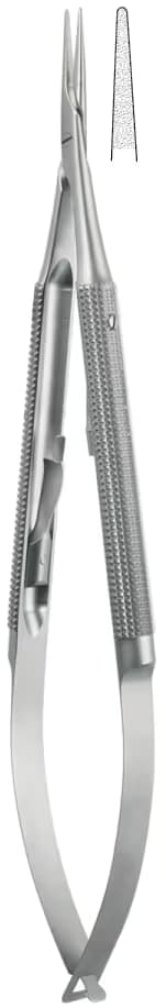 Portegü Mikro kilitli yuvarlak sap 0,80mm 18cm düz elmas püskürtme