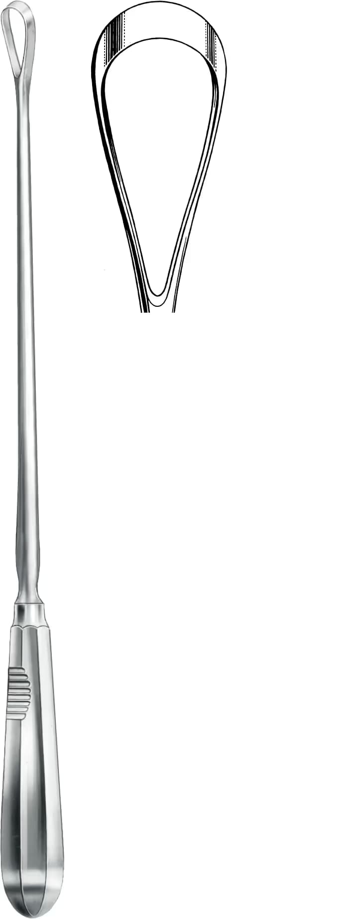 UTERINE KÜRET RECAIMER 30CM KESKİN SERT 10 23,5MM