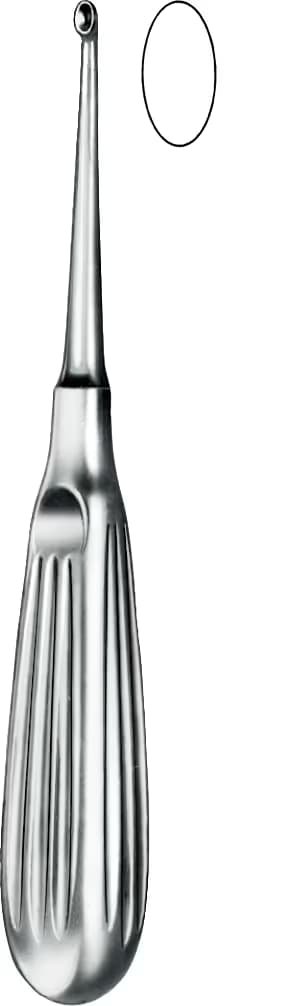 KEMIK KURETI SCHEDE 17CM FIG.2 6,3MM