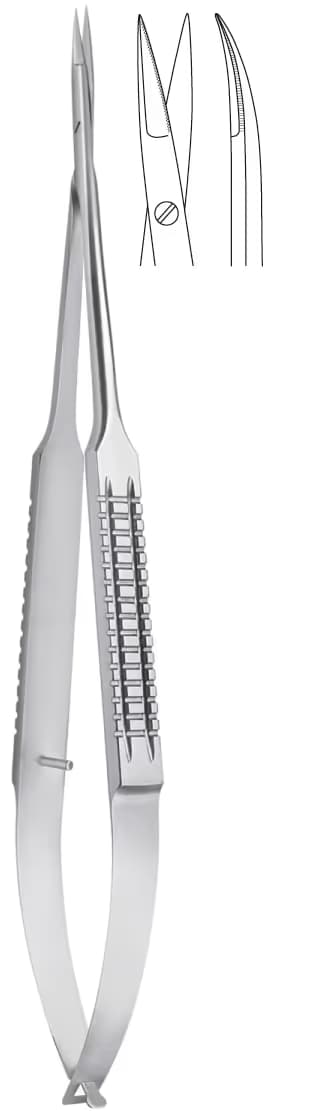 MİKRO MAKAS DÜZ SAP 18cm TIRTIKLI AĞIZ EĞRİ