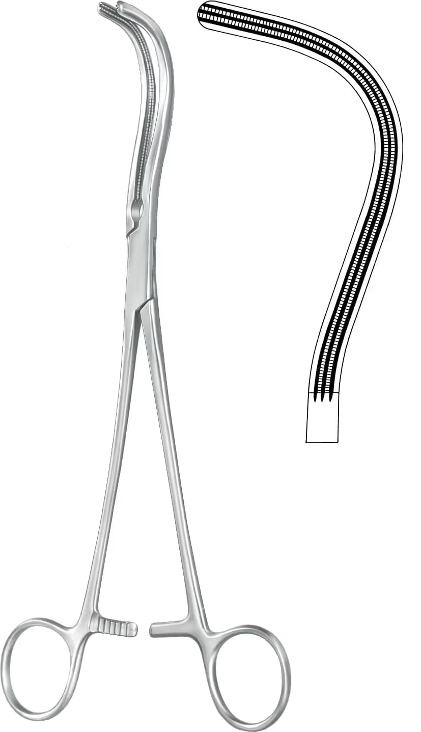 ATRAVMATİK BÖBREK KLEMPİ GUYON 24CM