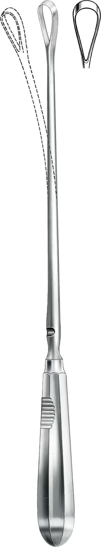 UTERINE KÜRET RECAIMER 30CM KESKİN BÜKÜLEBİLİR 8,5MM