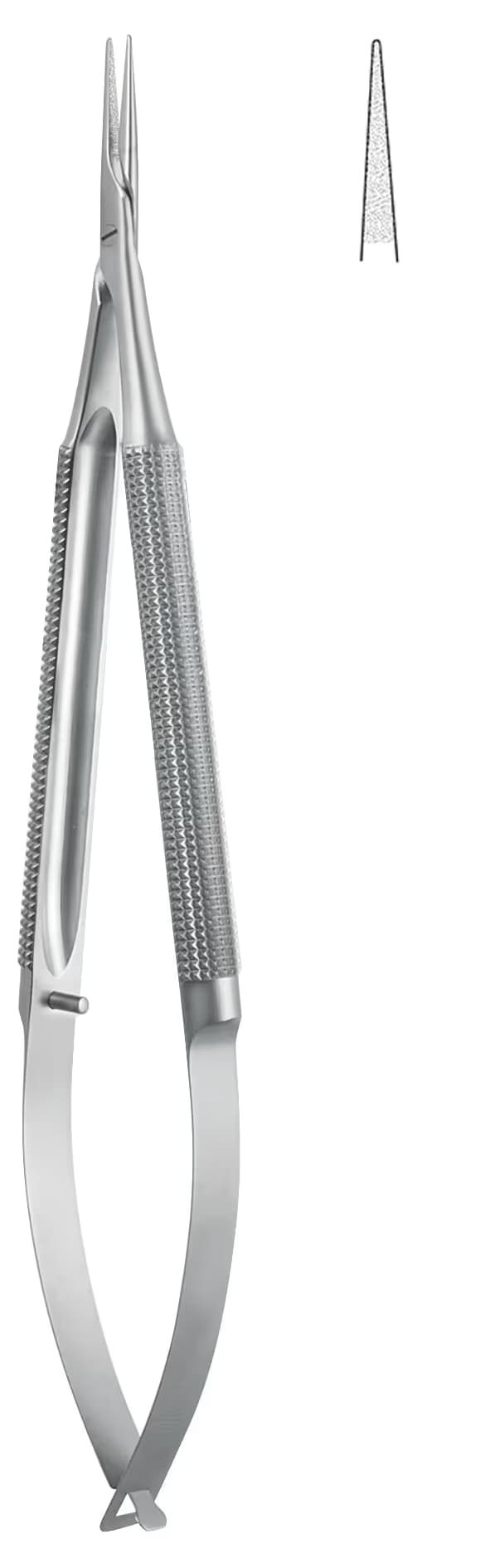 Portegü Mikro kilitsiz yuvarlak sap 0,40mm 15cm düz elmas püskürtme