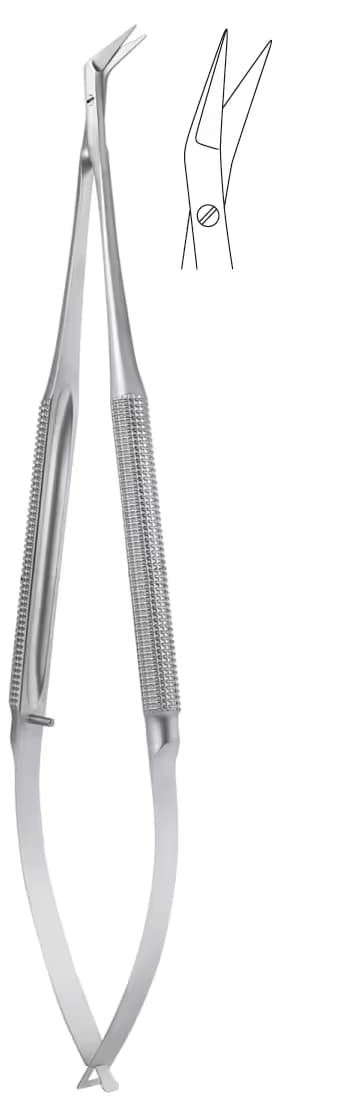 MİKRO MAKAS 21cm 25DERECE YUVARLAK SAP