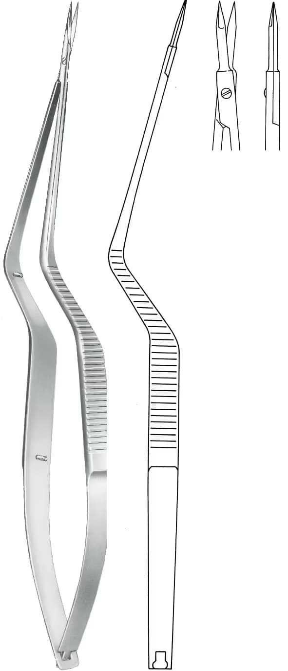 MİKRO MAKAS BAYONET VANNAS 18,5cm DÜZ