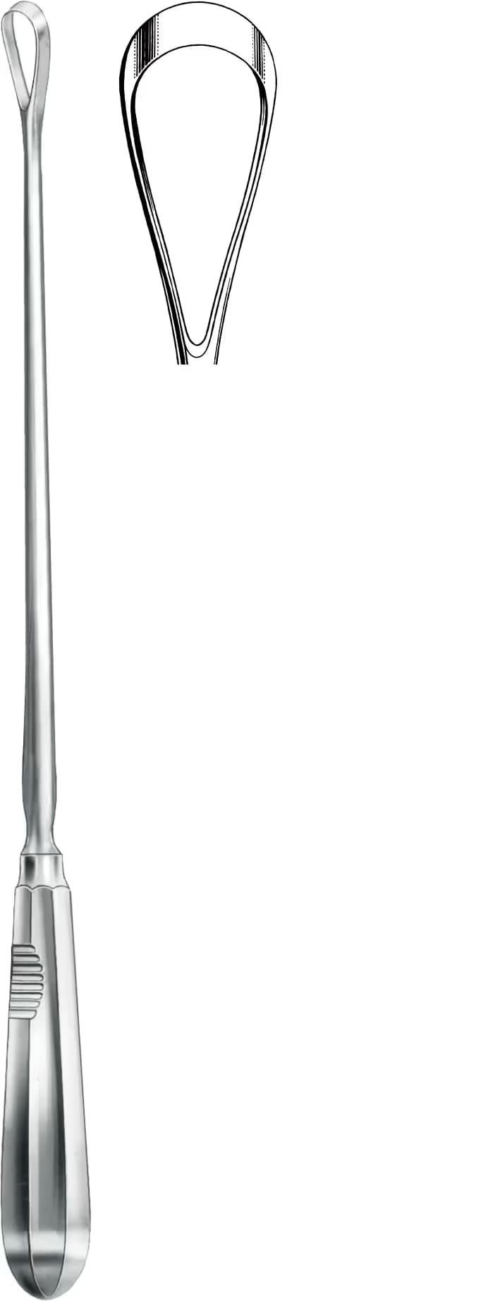 UTERINE KÜRET RECAIMER 30CM KESKİN SERT 7 18,0MM