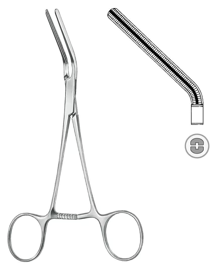ATRAVMATİK KLEMP DARDIK 16CM 45° 58mm EĞRİ