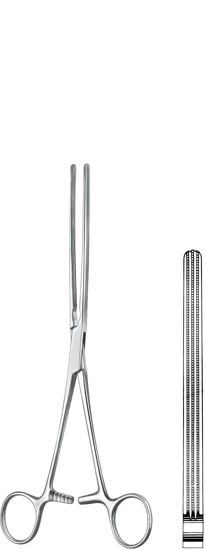 ATRAVMATİK BARSAK KLEMPİ KOCHER 22CM DÜZ
