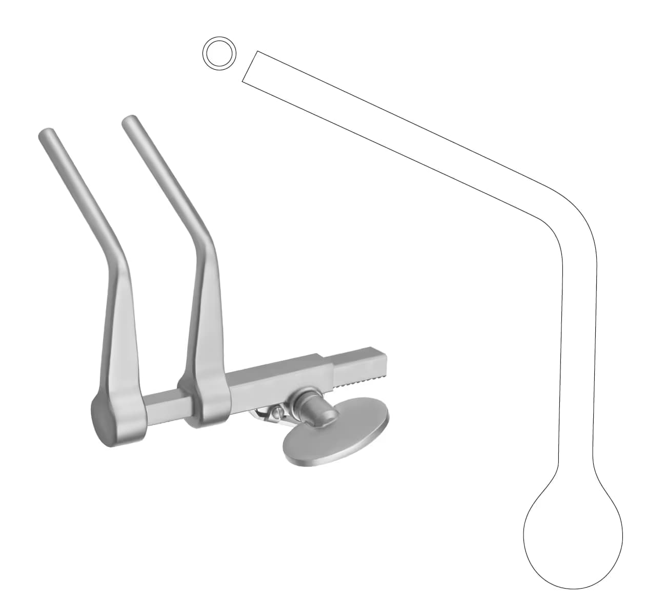 CERVICAL VERTEBRAL DİSTRAKTOR SISTEM CASPAR SAĞ 13CM