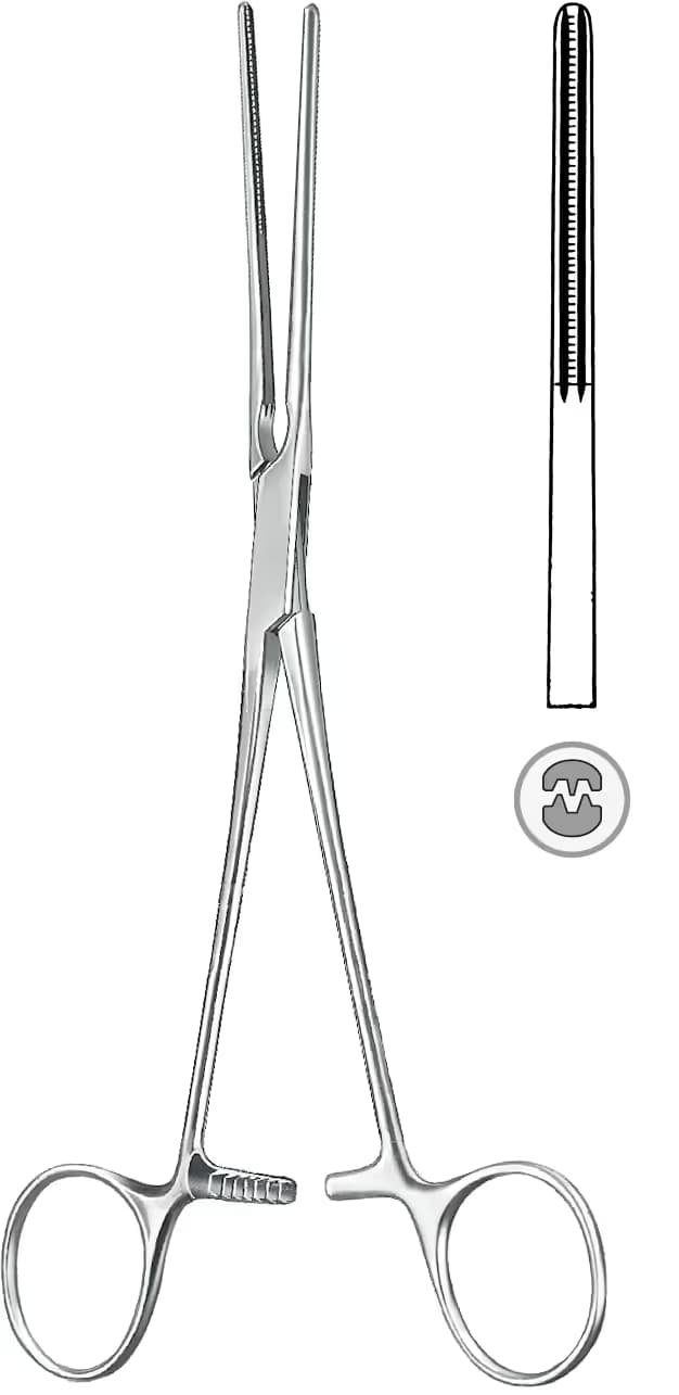 ATRAVMATIK KLEMP DEBAKEY POTTS 20cm 30mm DÜZ