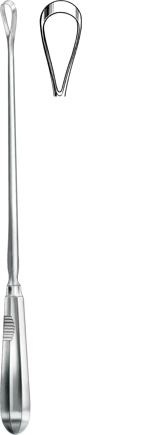 UTERINE KÜRET RECAIMER 30CM KESKİN SERT 5 15,0MM